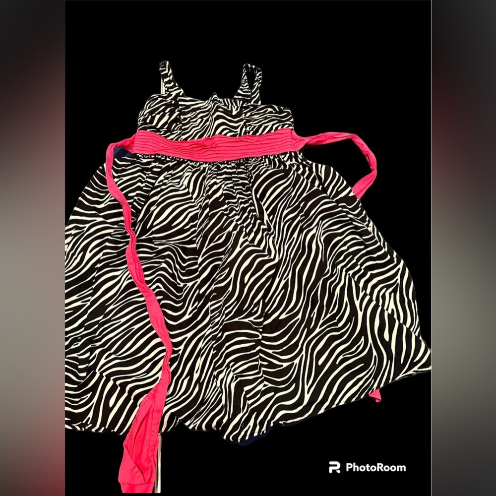 Rare Editions girls size 7 Zebra Print dress